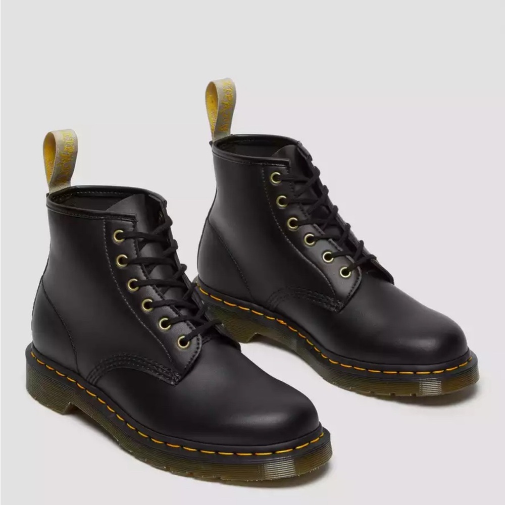 Dr. Martens Black Vegan Leather 101 Felix Ankle Boots